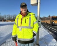 Bellis is responsible for the safety of hundreds of students who cross Fish Point Road every school day.